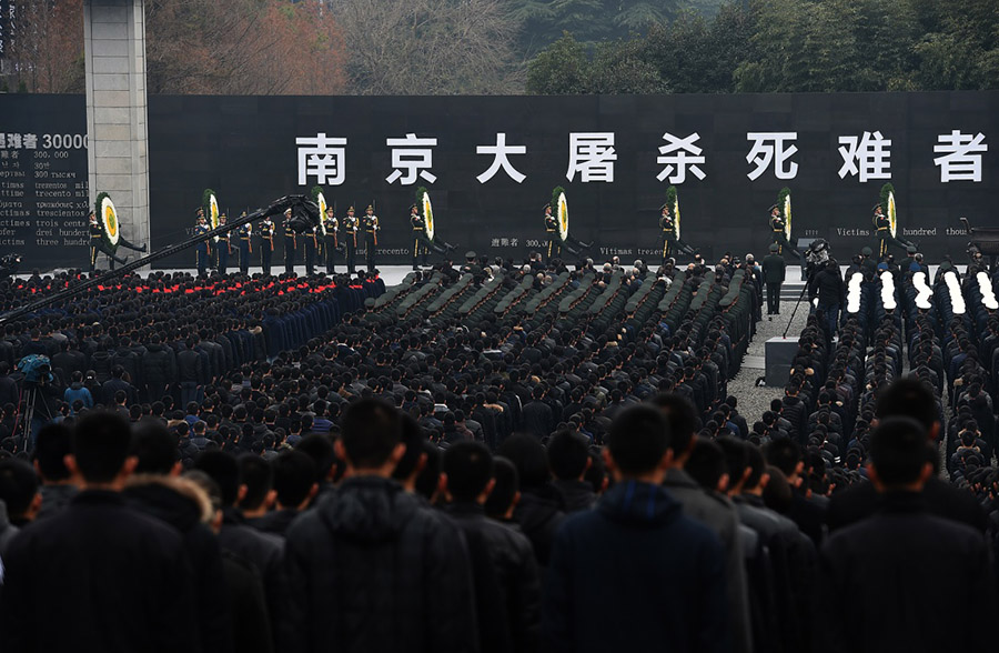 南京大屠杀死难者国家公祭仪式现场.新华社记者  韩瑜庆 摄