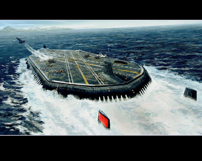 航母设计赛:中国核动力潜航航母亮相